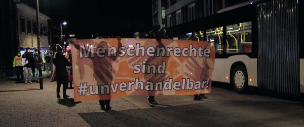 Demonstration f&uuml;r Menschenrechte (Quelle: RIK)